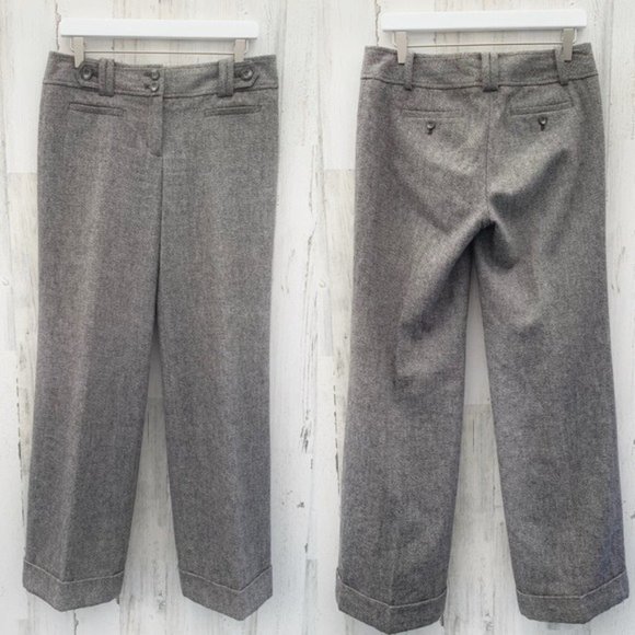 Ann Taylor Factory Pants - Ann Taylor Signature Wool Blend Wide Leg Trousers